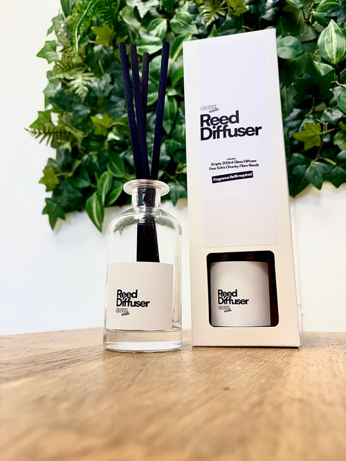 200ml Clear Glass Diffuser with Chunky Premium Reeds