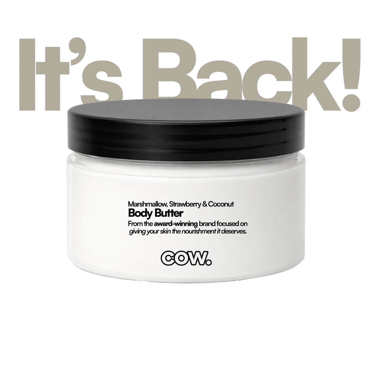 Marshmallow, Strawberry & Coconut Body Butter | COW Home & Body