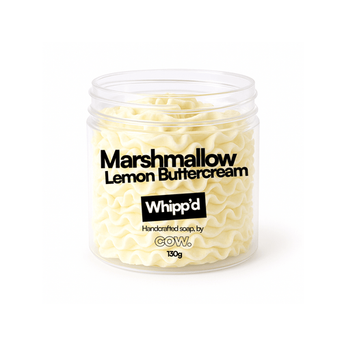 Marshmallow Lemon Buttercream Whipped Soap | COW Home & Body