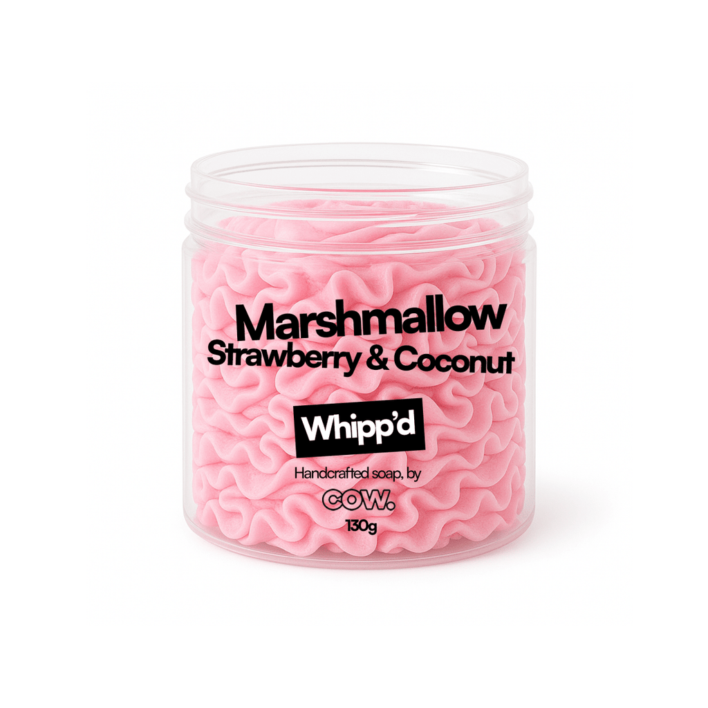 Marshmallow Strawberry Coconut YUM Boujee Whipped Soap | COW Home & Body